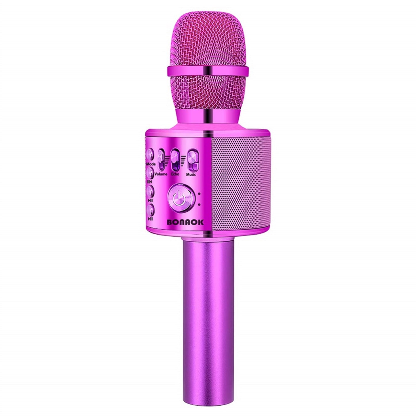 BONAOK Wireless Bluetooth Karaoke Microphone, 3-in-1 Portable Handheld Mic Speaker for All Smartphones,Gifts for Kids Adults Q37 (Rose Gold)