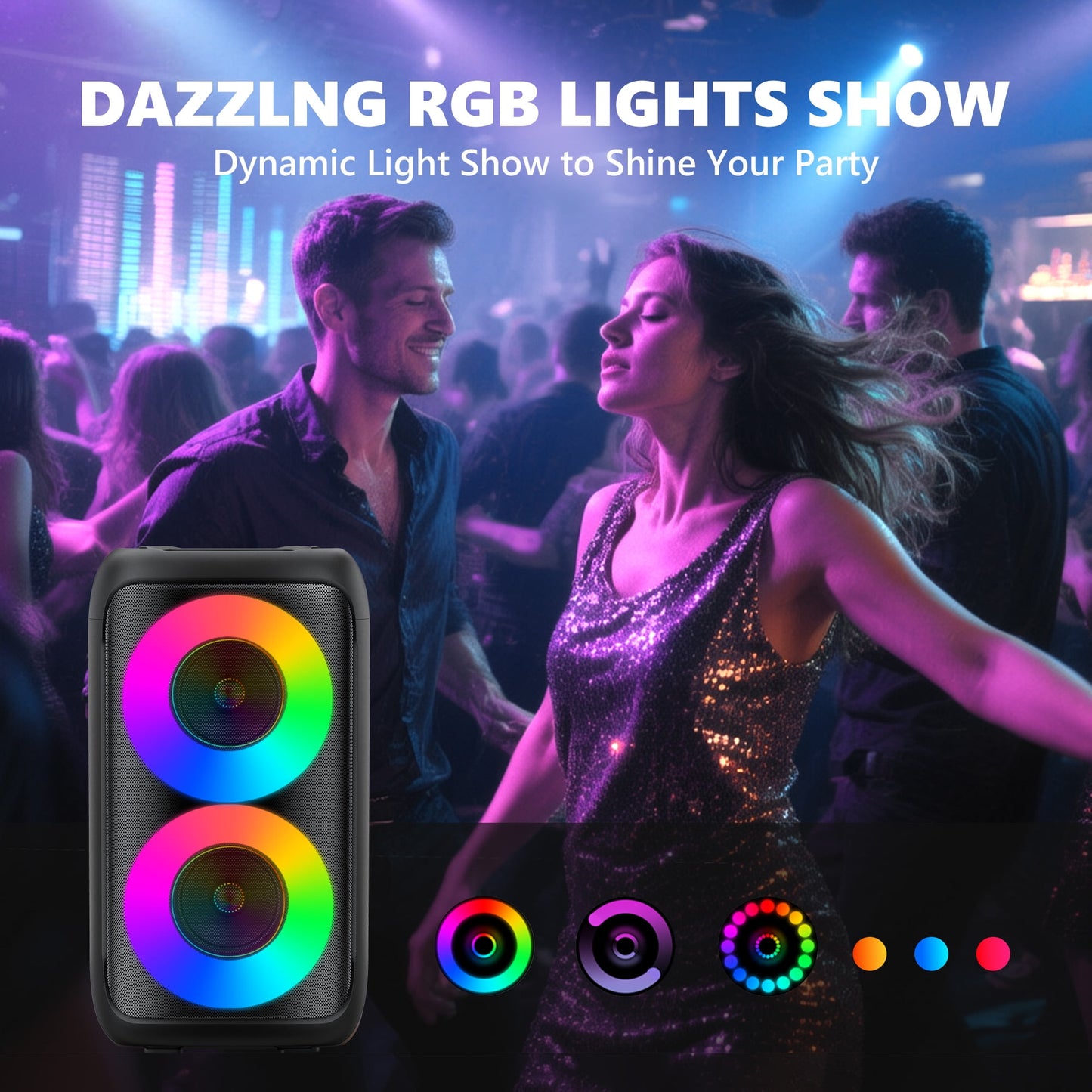 BONAOK Karaoke Machine for Adults, Portable Bluetooth Speaker with 2 Wireless Karaoke Microphones, Birthday Gift