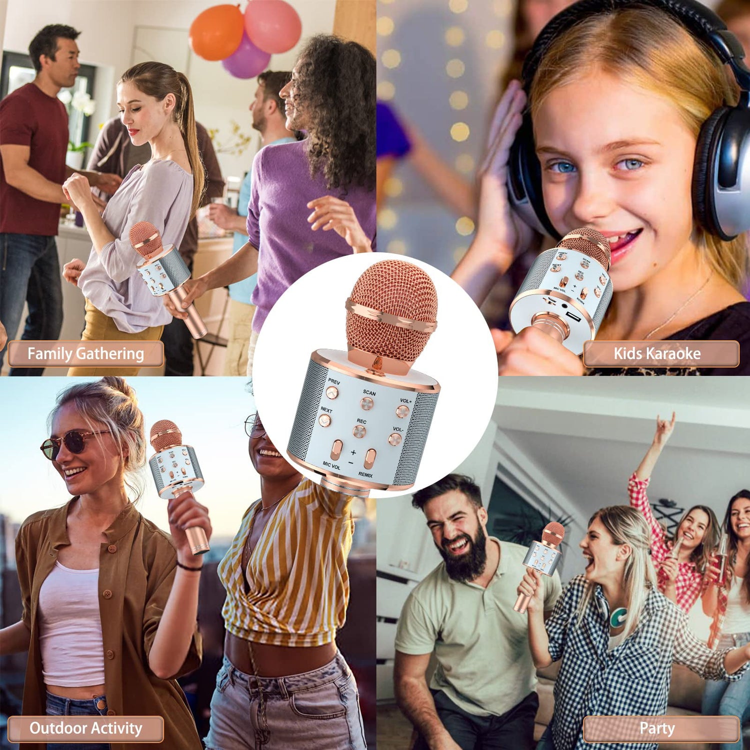 BONAOK Stemverandering Microfoon Voice,Microfoon voor Kinderen, Karaoke BONAOK Stemverandering Microfoon Voice,Microfoon voor Kinderen, Karaoke