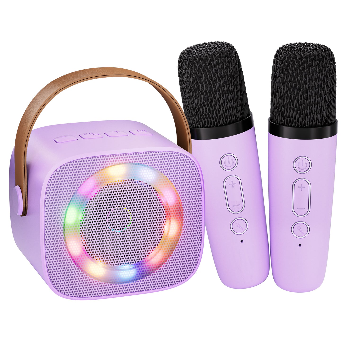 Mini Karaoke Machine for Kids Adults,Portable Bluetooth Speaker with 2 Wireless Microphones, Christmas Kids Toys Gifts for Girls 4-12 Year Old Birthday Family Home Party