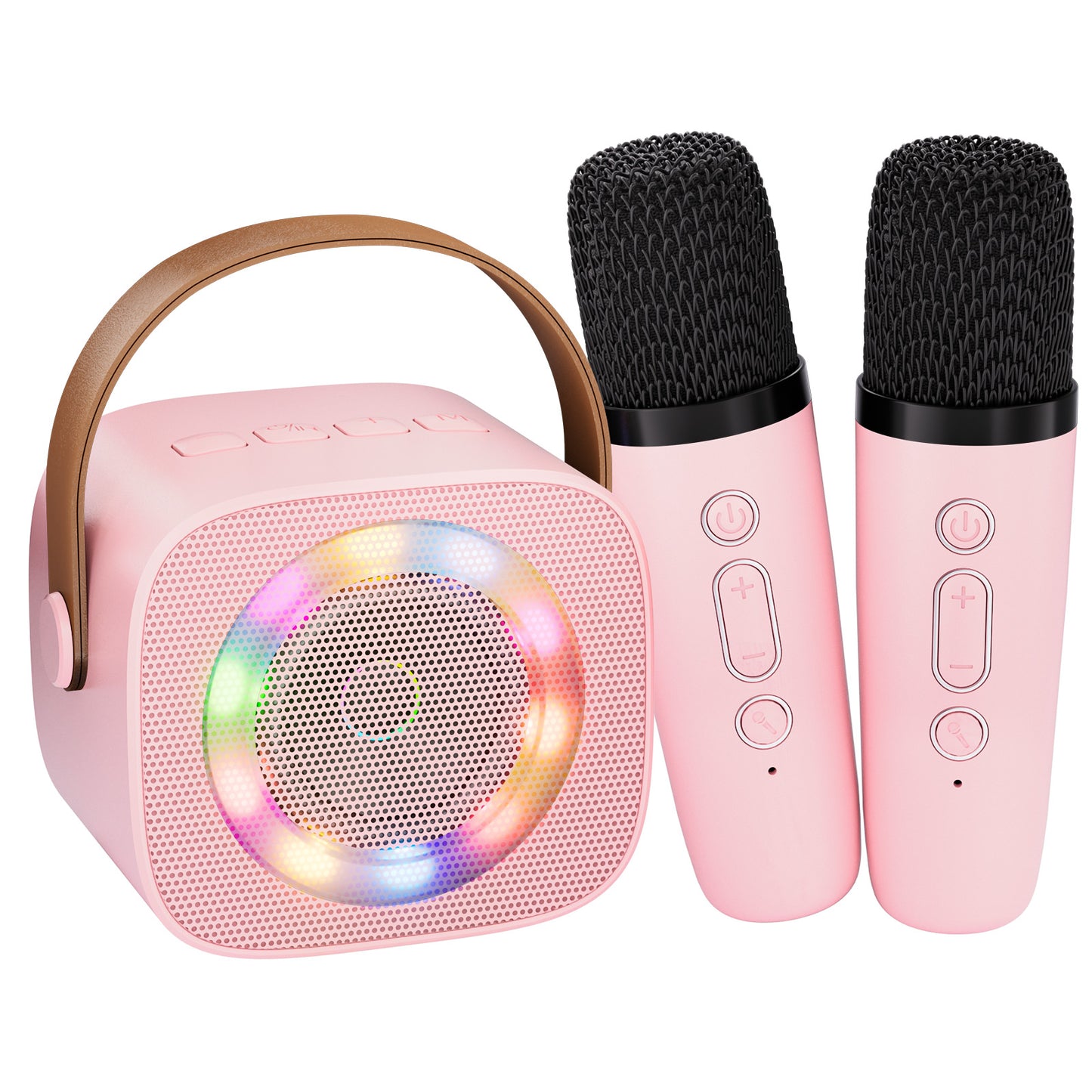 Mini Karaoke Machine for Kids Adults,Portable Bluetooth Speaker with 2 Wireless Microphones, Christmas Kids Toys Gifts for Girls 4-12 Year Old Birthday Family Home Party